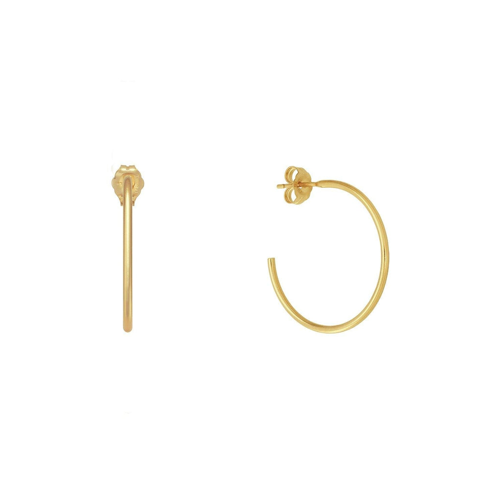 Editor Medium Hoop Earrings 25mm - Trendolla Jewelry